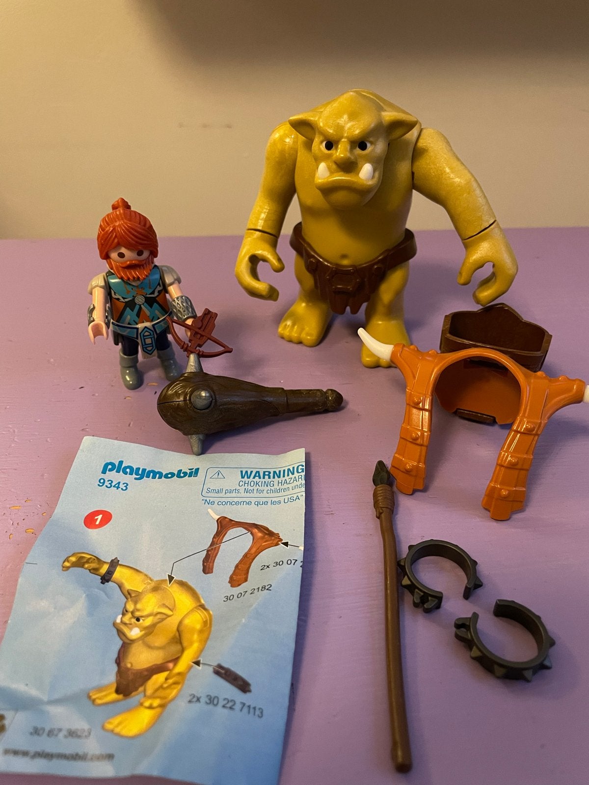 Playmobil 9343 Troll met dwerg en accessoires, Kinderen en Baby's, Gebruikt, Complete set, Fantasy, Ophalen of Verzenden