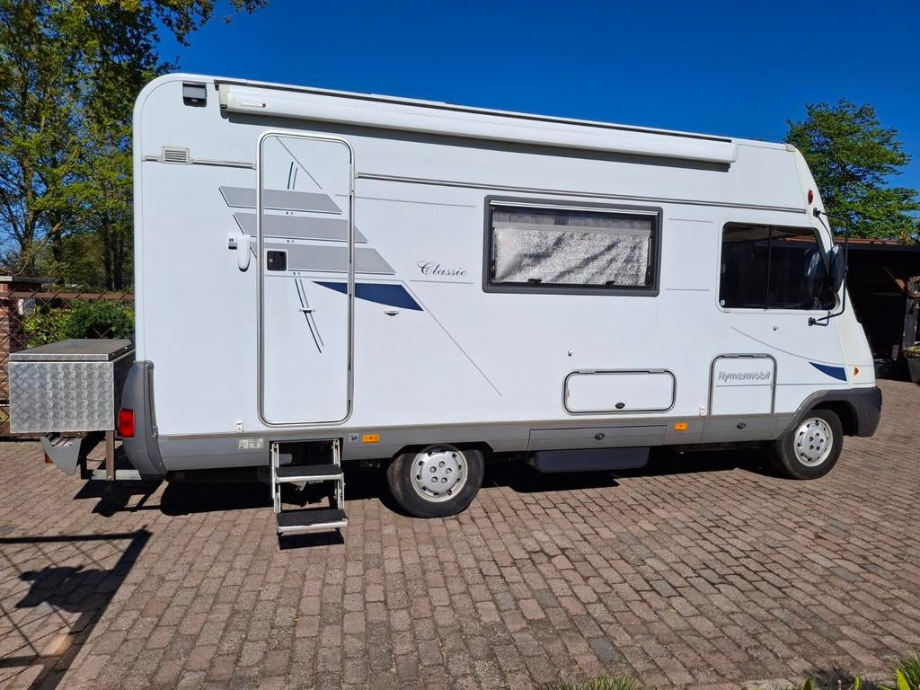 Hymer 2003 handgeschakeld motor airco, Caravans en Kamperen, Campers, Bedrijf, Hymer, Half-integraal, Tot en met 4