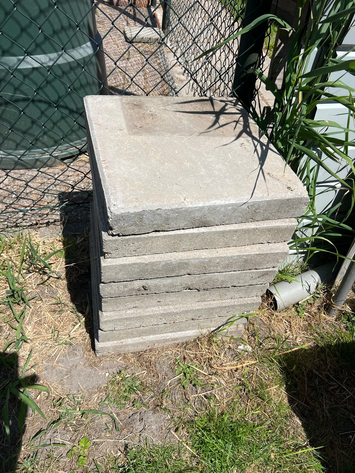 Beton klinkers en terrastegels, Ophalen, Gebruikt, Klinkers, 10 m² of meer
