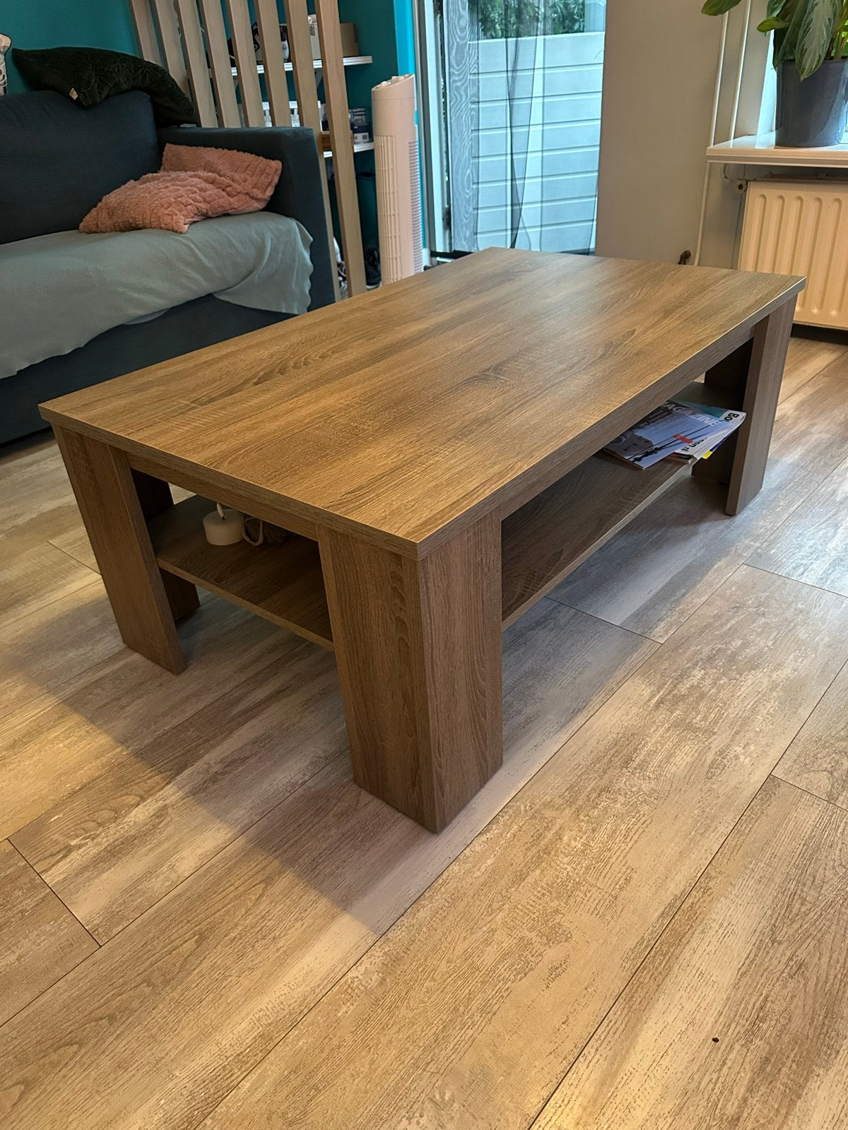 Moderne salontafel met opbergruimte - 116x72x44,5 cm, Huis en Inrichting, Ophalen, Gebruikt, 100 tot 150 cm, 50 tot 100 cm
