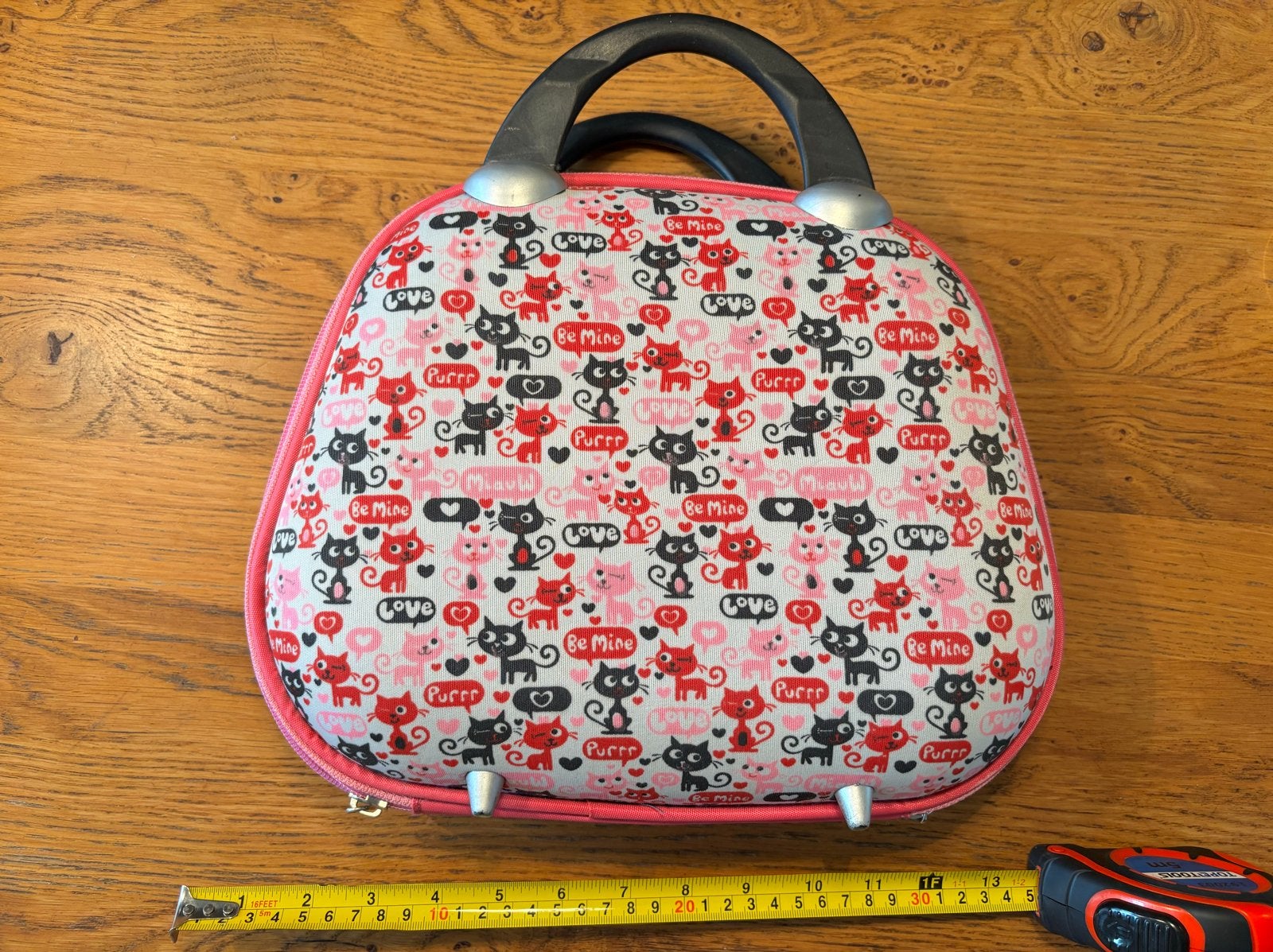 Leuk make-up tasje met kattenprint, Sieraden, Tassen en Uiterlijk, Beautycases, Ophalen of Verzenden, Zo goed als nieuw, Roze