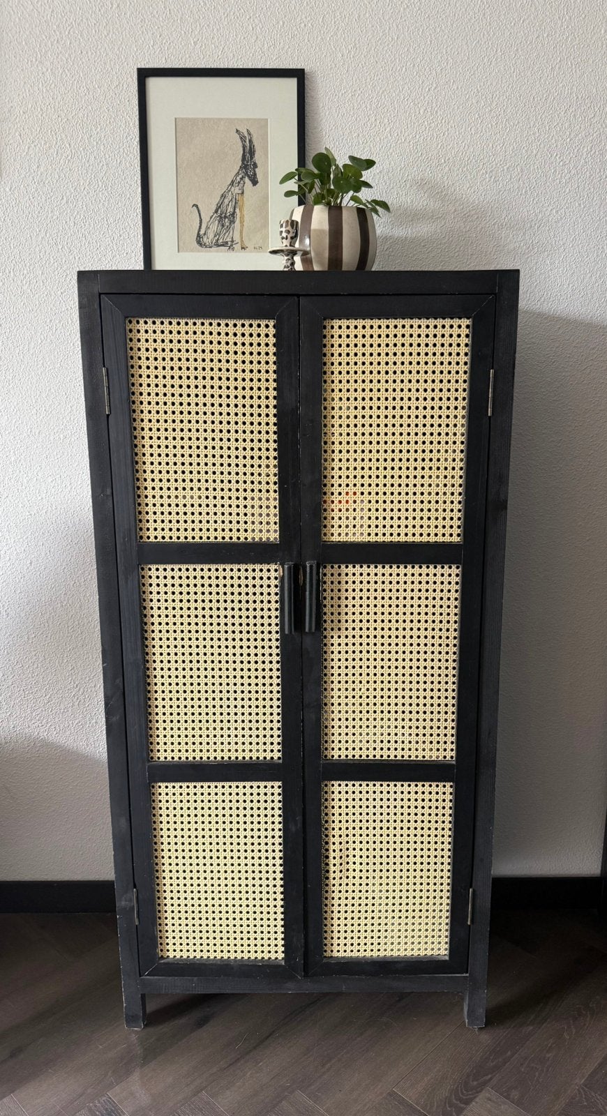 Webbing kast Bandung hoog Xenos zwart, Ophalen, Gebruikt, 50 tot 100 cm, 25 tot 50 cm