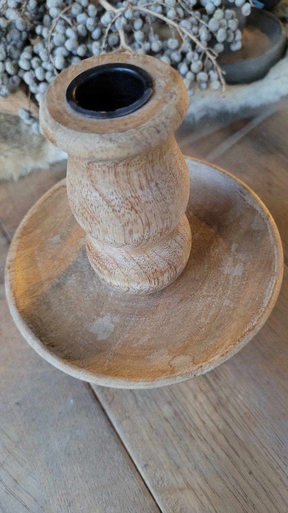 Prachtige Casa Vivante Baluster Kandelaar  Landelijk & Stoer, Gebruikt, Bruin, Overige merken, Ophalen of Verzenden