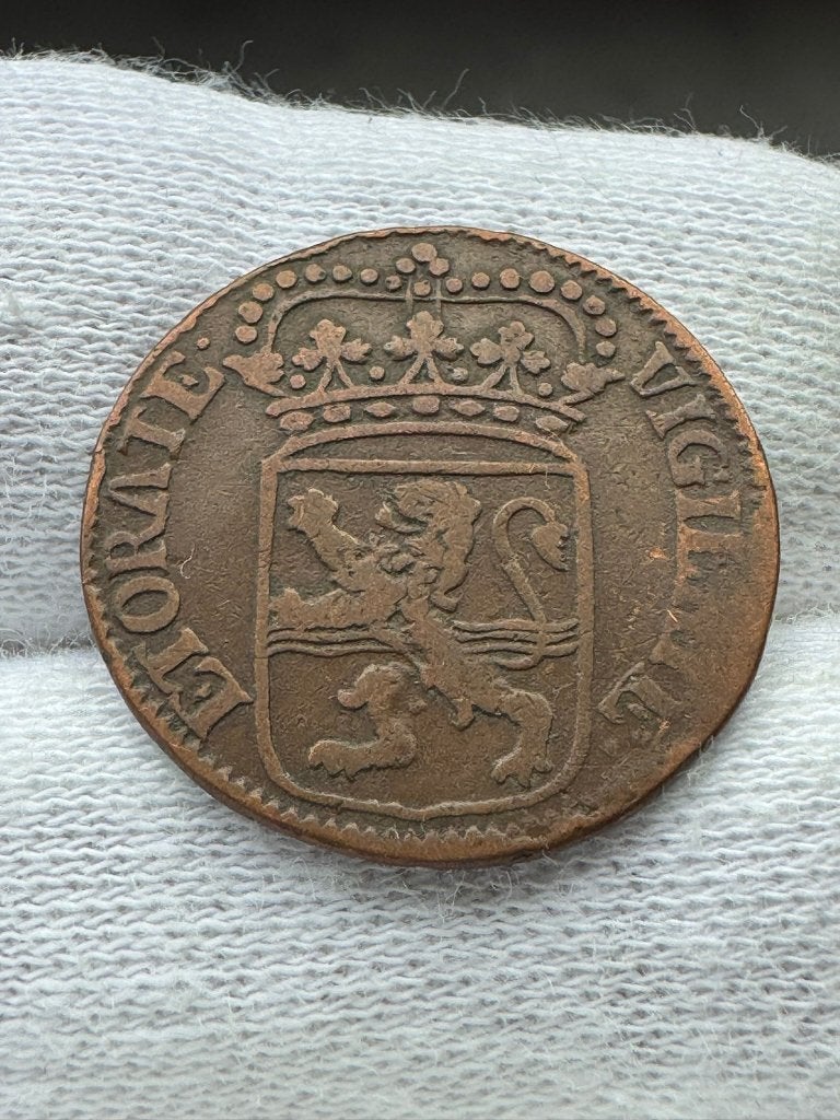 Overijssel - 1 duit 1741, Postzegels en Munten, Ophalen of Verzenden, Vóór koninkrijk, Overige waardes, Losse munt