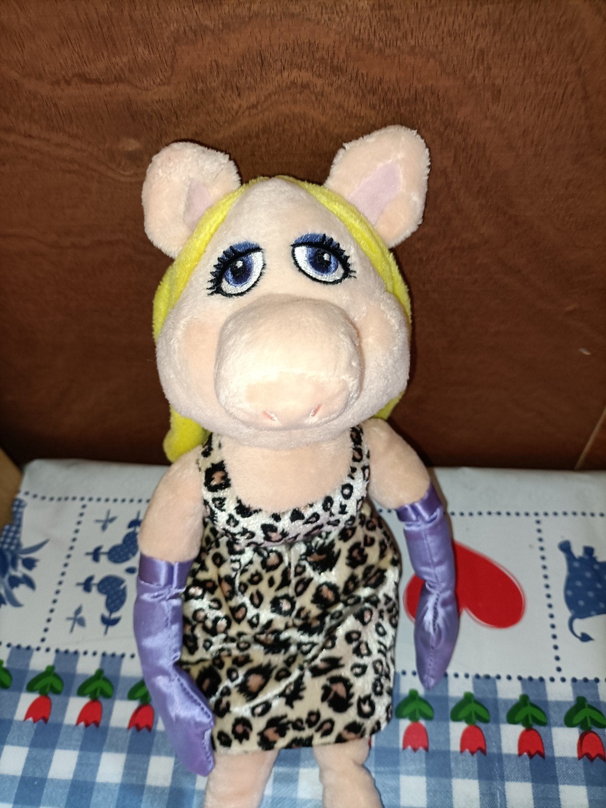 Miss Piggy knuffel met tijgerprint jurk The Muppets, Ophalen of Verzenden, Zo goed als nieuw, Overige typen