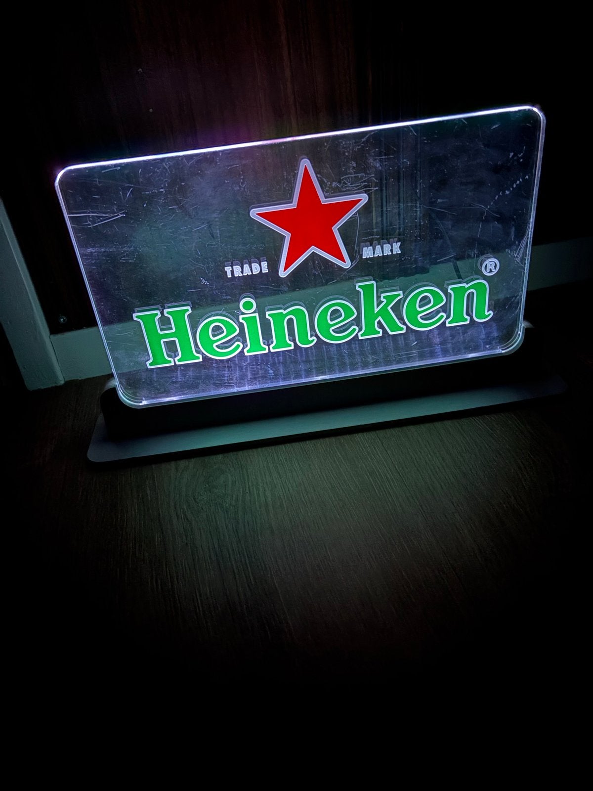 Heineken LED Lichtbak - 40x22 cm, Verzamelen, Ophalen of Verzenden, Gebruikt, Reclamebord, Plaat of Schild, Heineken