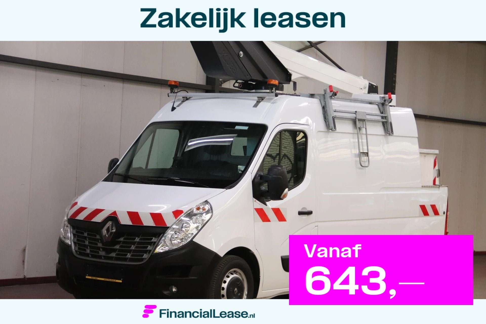 Renault Master HOOGWERKER NACELLE KLUBB K26 HUBARBEITSBÜHNE, Stof, Gebruikt, Euro 6, 4 cilinders
