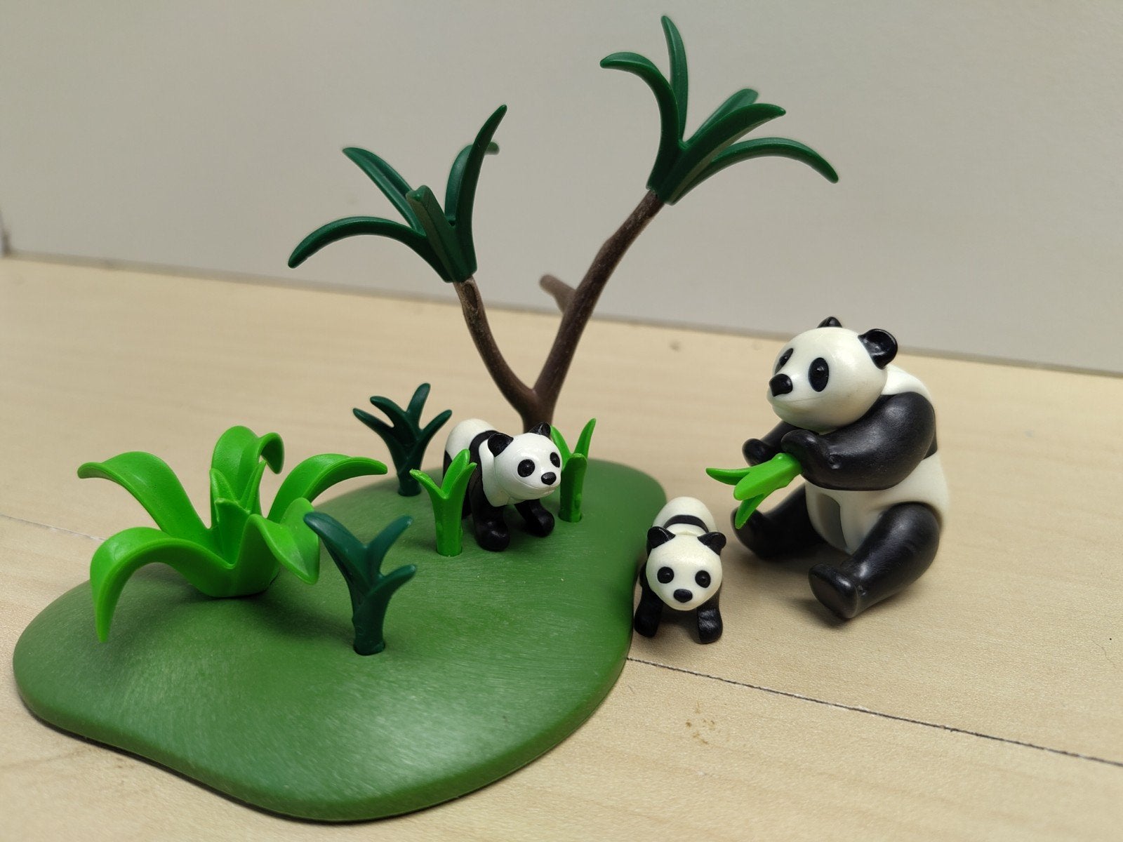 Playmobil Pandafamilie met bamboe en planten, Wild life, Gebruikt, Complete set, Ophalen of Verzenden