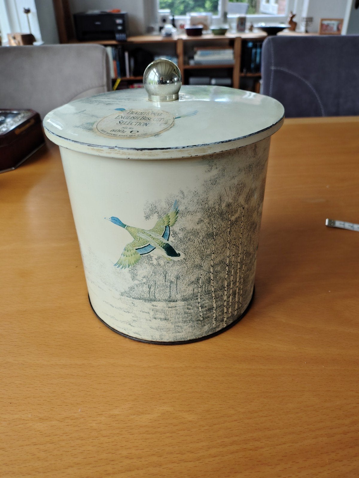 Vintage theebus met eendenmotief - Engels design, Ophalen of Verzenden, Gebruikt