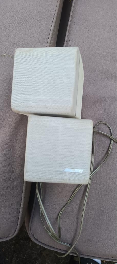 2x Dubbele Bose Speakers Wit, Audio, Tv en Foto, Luidsprekers, Ophalen, Gebruikt, Bose, Minder dan 60 watt