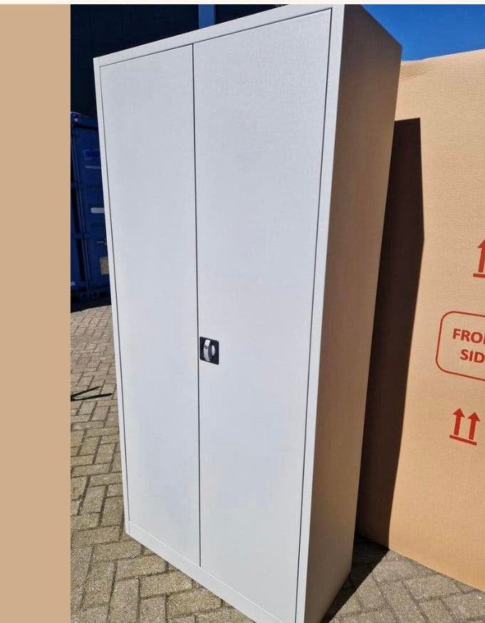 Nog 1 nieuwe witte draaideurkast, 195 hoog, Huis en Inrichting, Ophalen, Nieuwe metalen draaideurkasten, Nieuw, 50 tot 100 cm