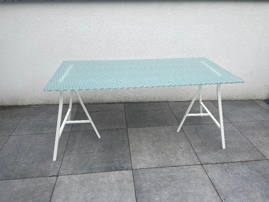 Tafel op schragen, Ophalen, 100 tot 150 cm, 50 tot 100 cm, Tafelblad
