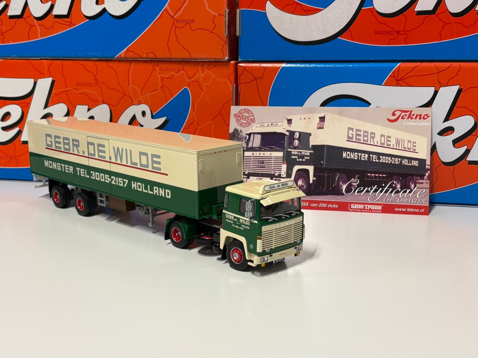 Tekno de Wilde, Hobby en Vrije tijd, Modelauto's | 1:50, Ophalen of Verzenden, Zo goed als nieuw, Bus of Vrachtwagen, Tekno