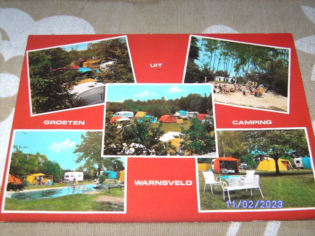 Warnsveld bij Zutphen Camping Warnsveld Warkenseweg 1977, Ophalen of Verzenden, 1960 tot 1980, Gelopen, Gelderland