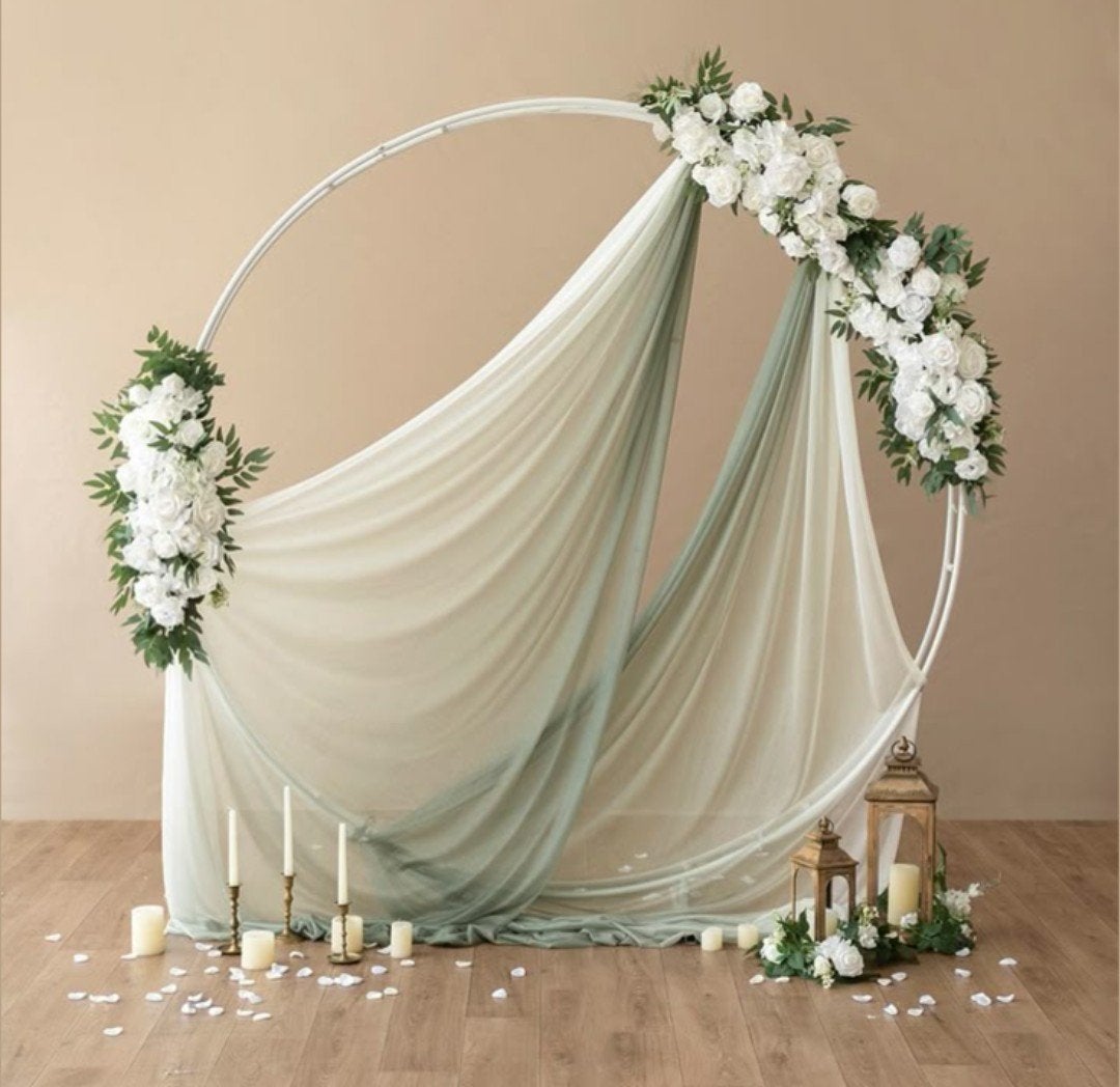 Ronde backdrop bruiloft 2 meter doorsnee, Ophalen of Verzenden