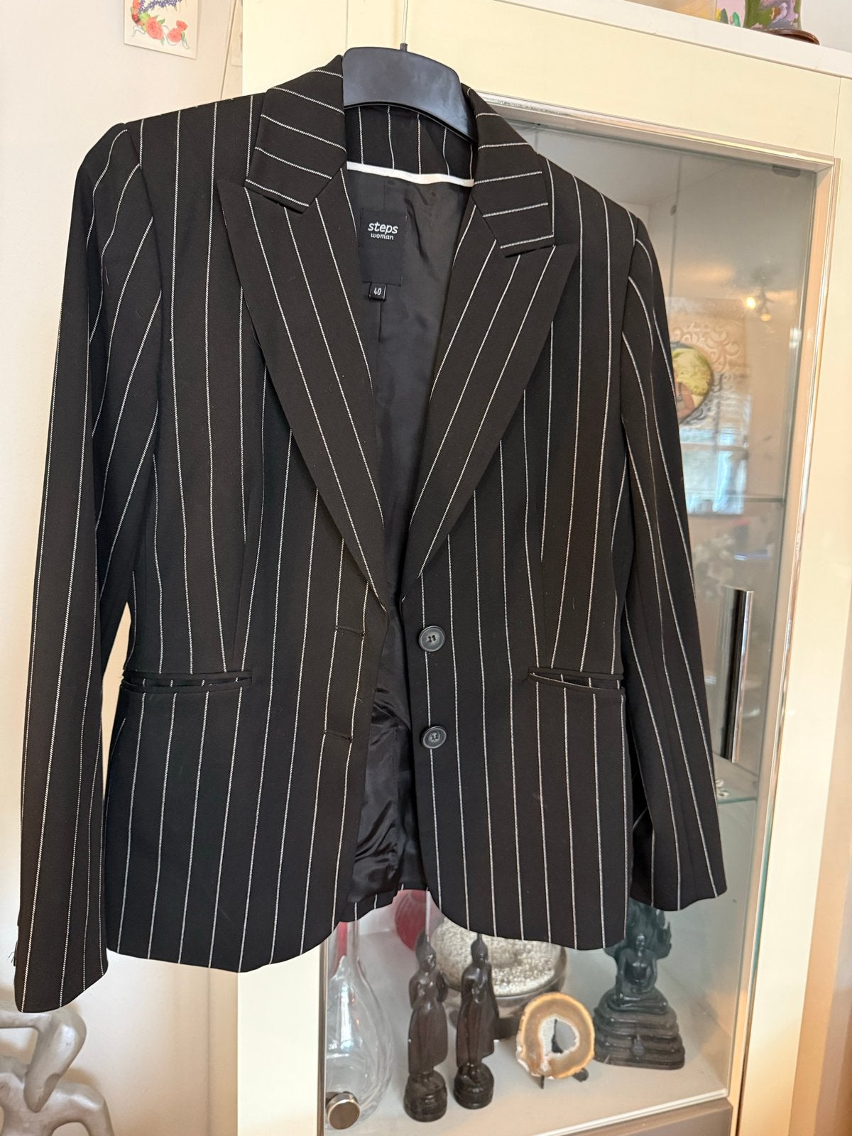Steps Woman Gestreepte Blazer Maat 40, Kleding | Dames, Maat 38/40 (M), Zwart, Ophalen of Verzenden, Zo goed als nieuw