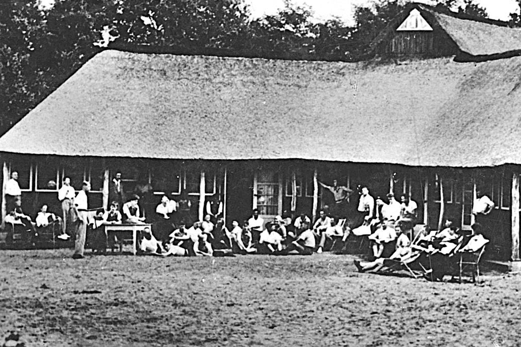 939617 Hulsthorst NJV Ledenkamp Zomeravond v het Kamphuis, Verzamelen, Ophalen of Verzenden, 1940 tot 1960, Gelopen, Gelderland