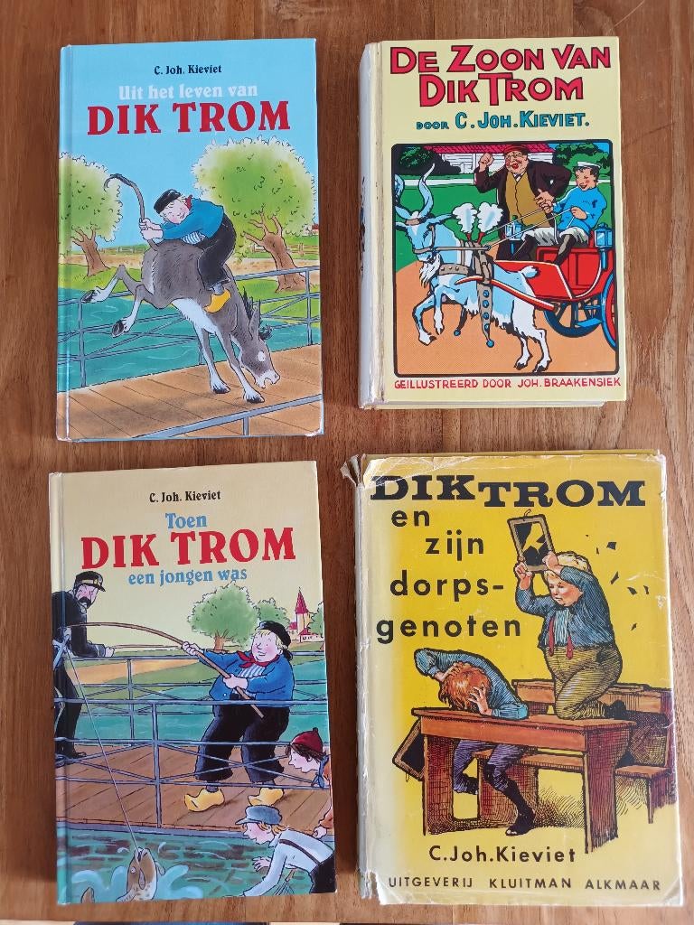 4 boeken van Dik Trom van C.Joh. Kieviet, Ophalen of Verzenden, Gelezen, Fictie algemeen