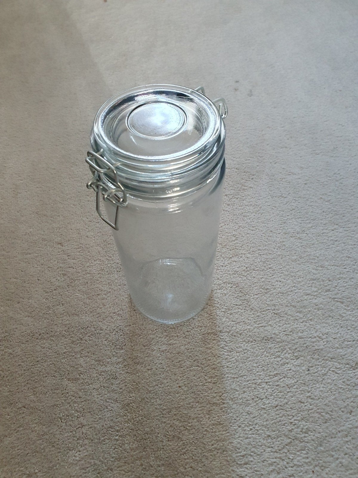 Glazen voorraadpot met beugelsluiting, Ophalen, Glas, Zo goed als nieuw, Voorraadpot