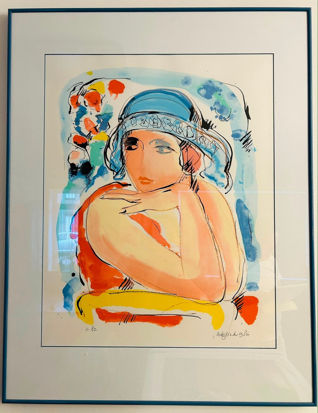 Prachtige Litho Nic Jonk 1988, 11/80 - Wegens verhuizing, Gelimiteerde oplage, Ophalen, Portret en Figuren, Lithografie