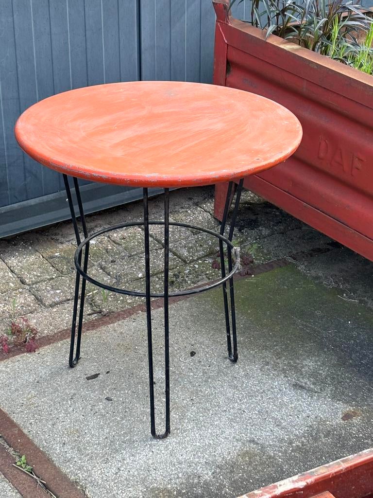 Tuintafeltje, Ophalen, Gebruikt, Rond, Metaal