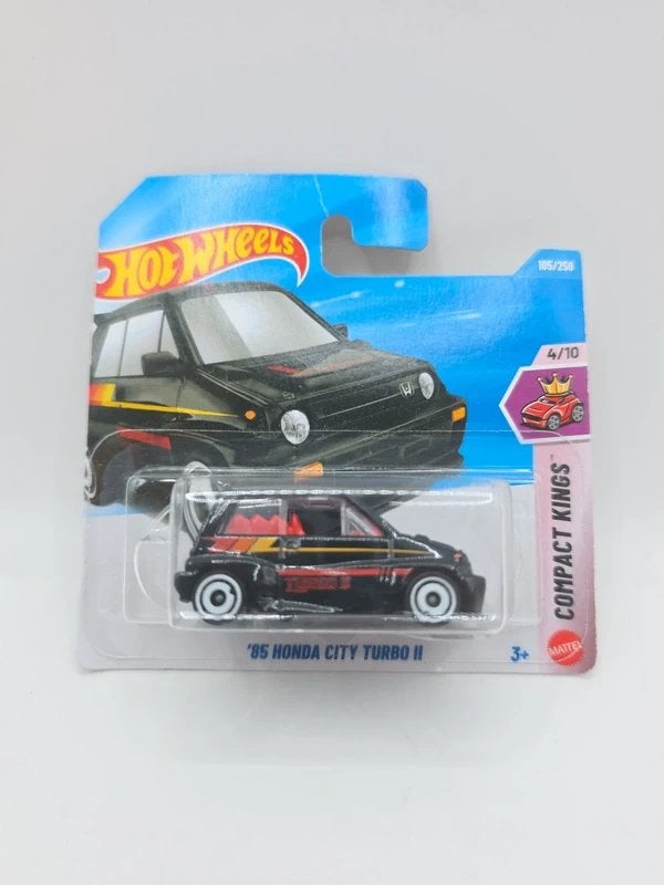 Hot Wheels '85 Honda City Turbo II – Zwart – JDM, Hot Wheels, Nieuw, Ophalen of Verzenden, Hot Wheels