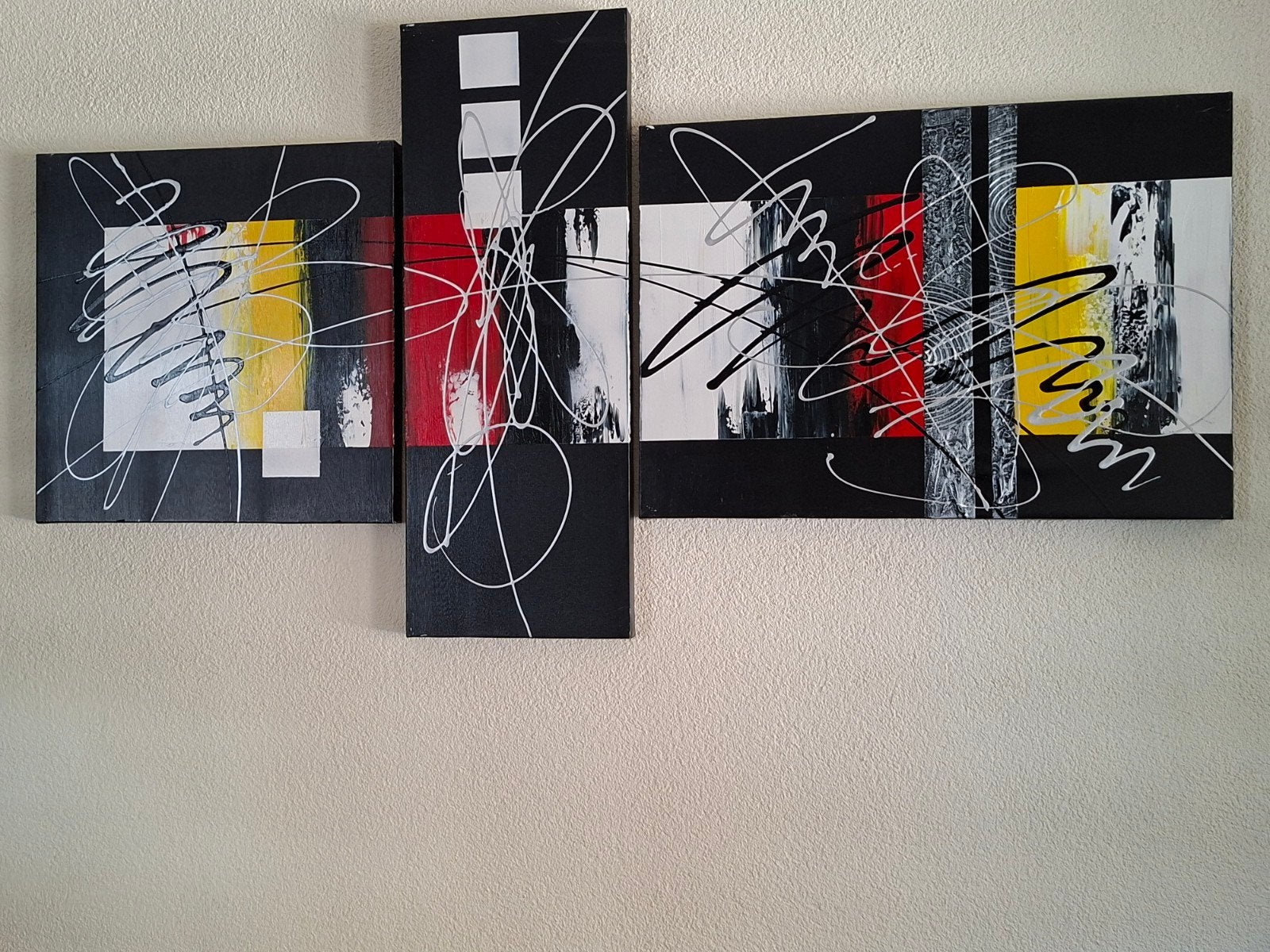 Modern abstract 3 luik, Ophalen of Verzenden