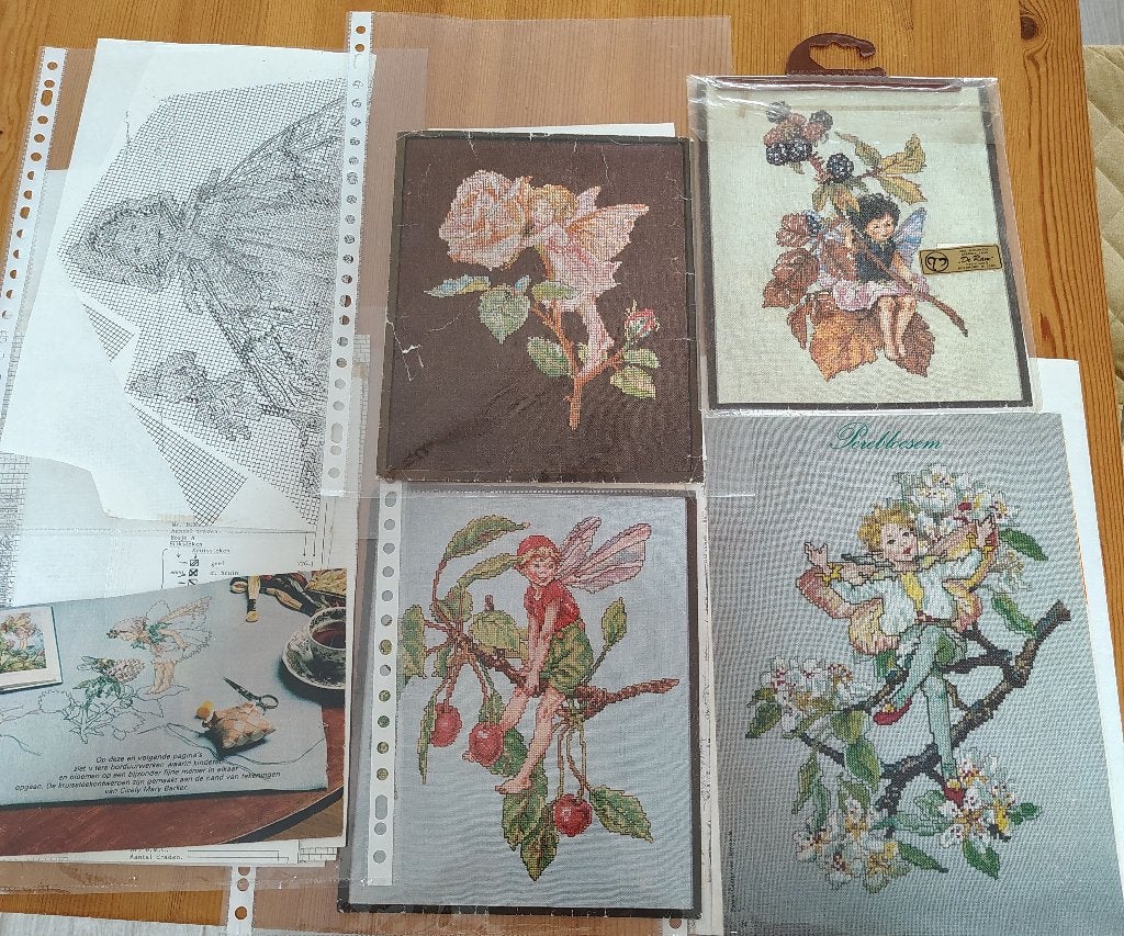 Bloemenkinderen borduurpatronen, Ophalen of Verzenden, Gebruikt, Handborduren, Patroon