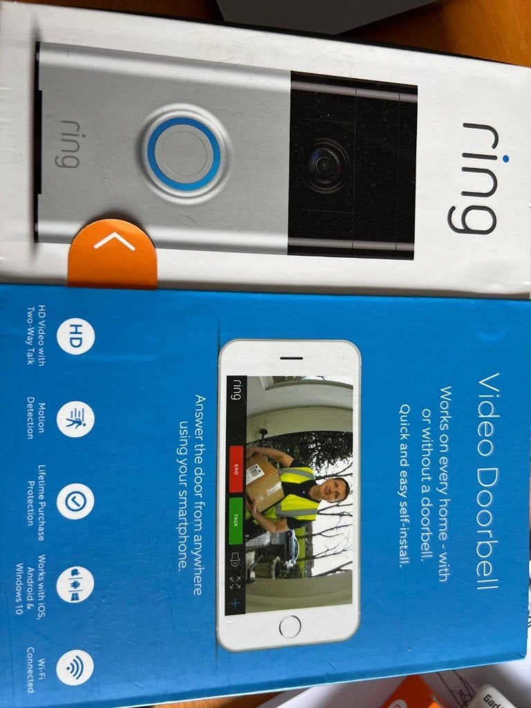 Ring Video Deurbel Gen 2 met accu en bedrade optie, Ophalen of Verzenden, Bewegingsdetectiesensor, Gebruikt, Draadloos