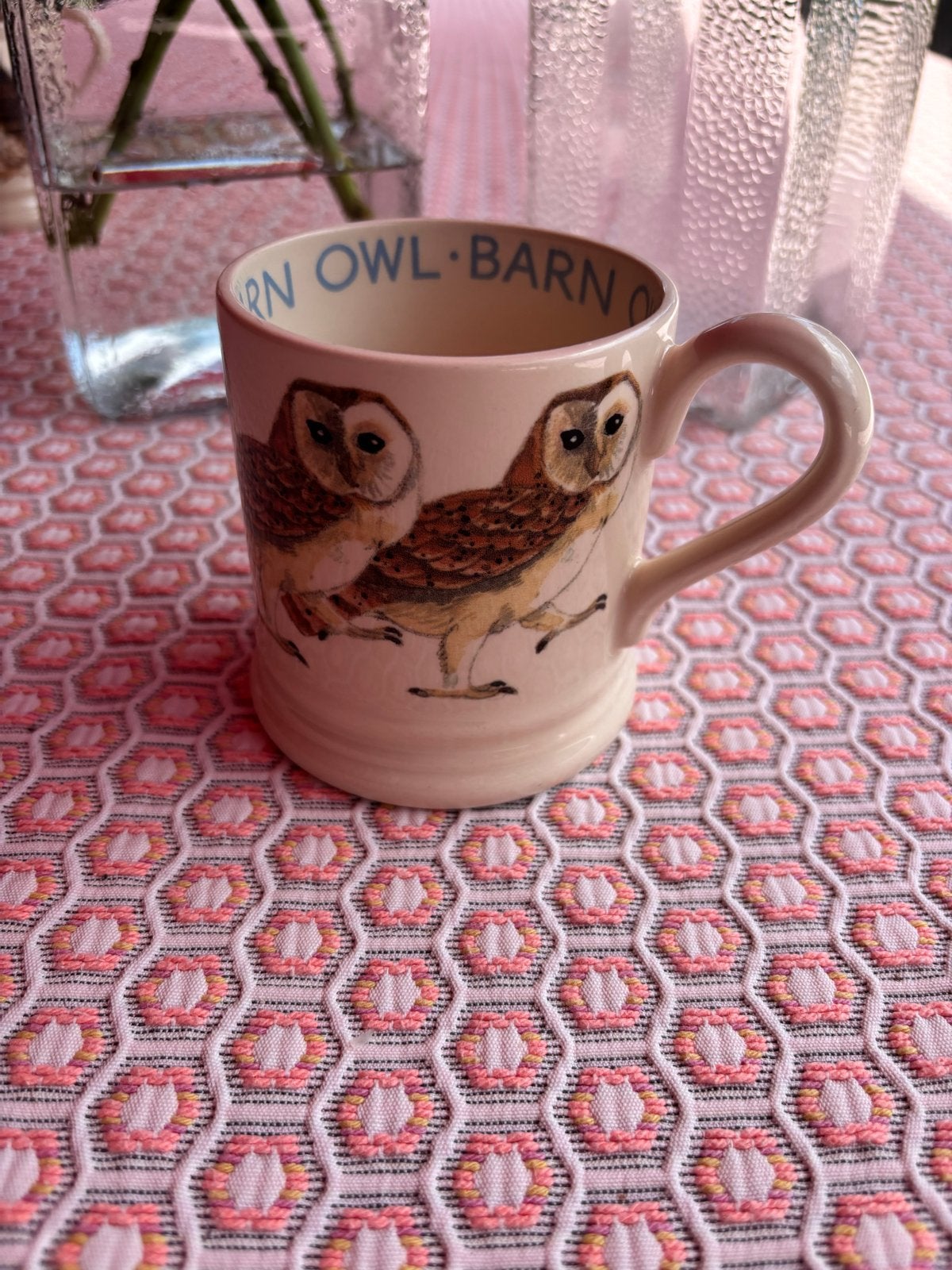 Emma Bridgewater 1/2 pint mok - Barn Owl, Keramiek, Zo goed als nieuw, Emma Bridgewater, Mok