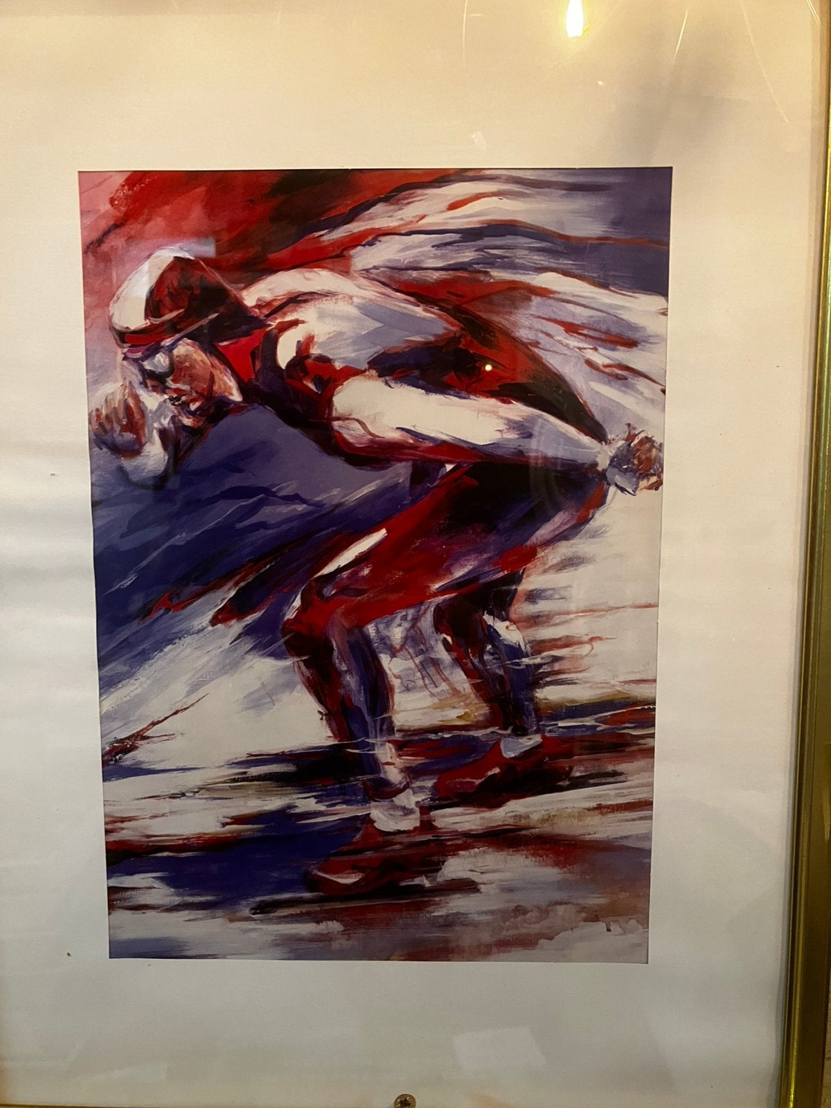 Foto van een schaatser, Antiek en Kunst, Ophalen