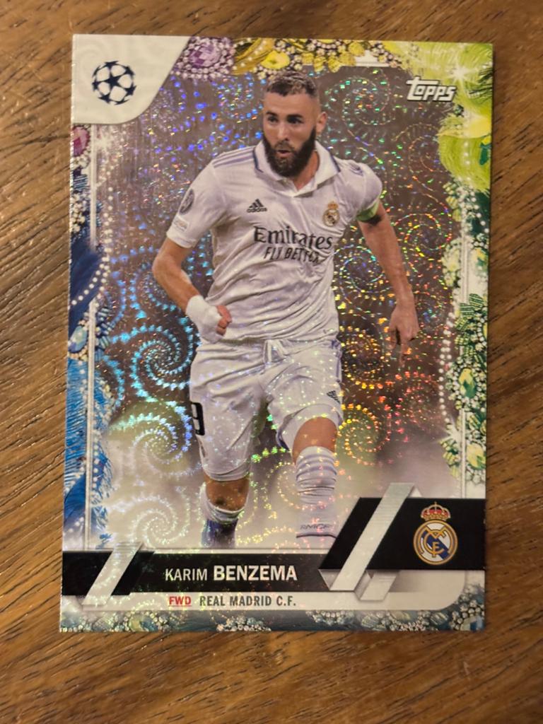 Karim Benzema Topps Spelerskaart Real Madrid, Verzamelen, Sportartikelen en Voetbal, Ophalen of Verzenden, Zo goed als nieuw, Buitenlandse clubs