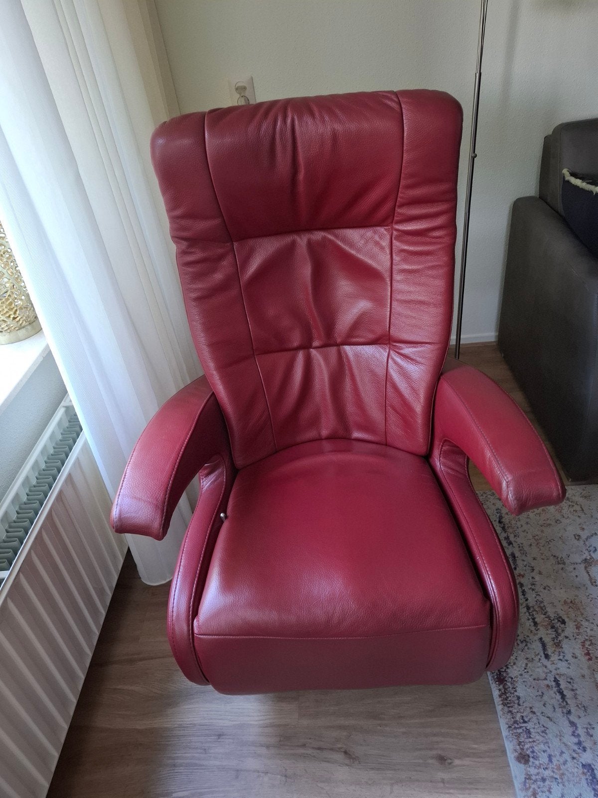 Mooie leren stoel, Ophalen, Zo goed als nieuw, 50 tot 75 cm, Leer