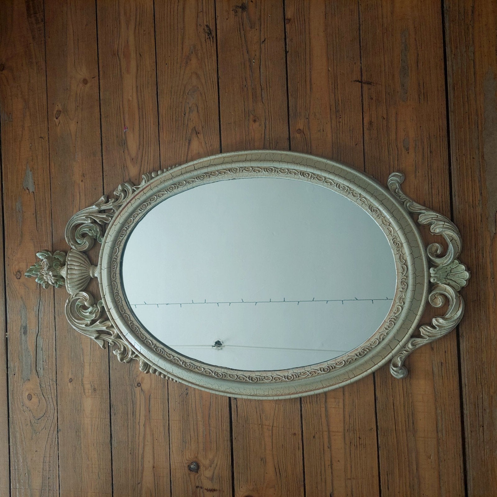 Vintage Barok spiegel & wandconsole Italiaanse Rococostijl, Ophalen, Minder dan 50 cm, Gebruikt, .