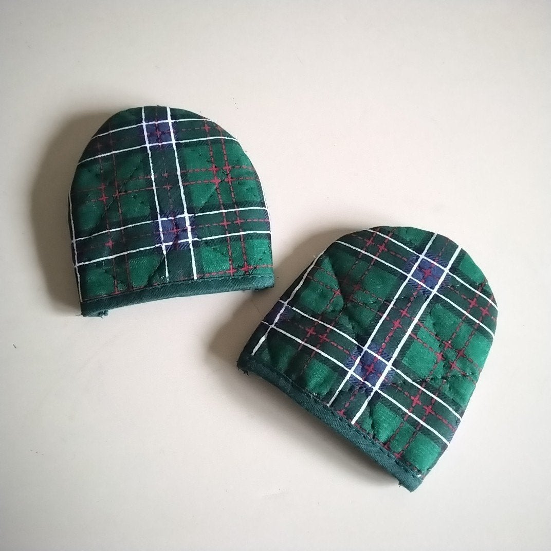 2 Schotse ruit eierwarmers - Groen geruit, Ophalen of Verzenden, Overige materialen, Groen, Overige typen