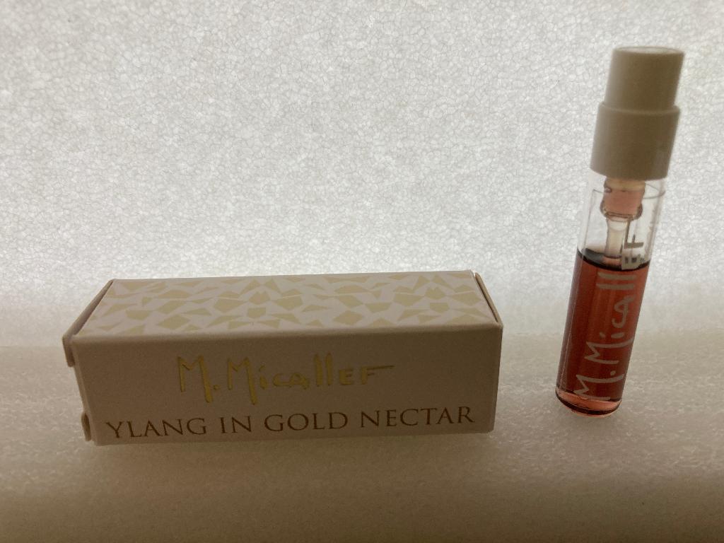 M. Micallef Ylang in gold nectar niche parfum proefje 2ml, Verzenden, Zo goed als nieuw