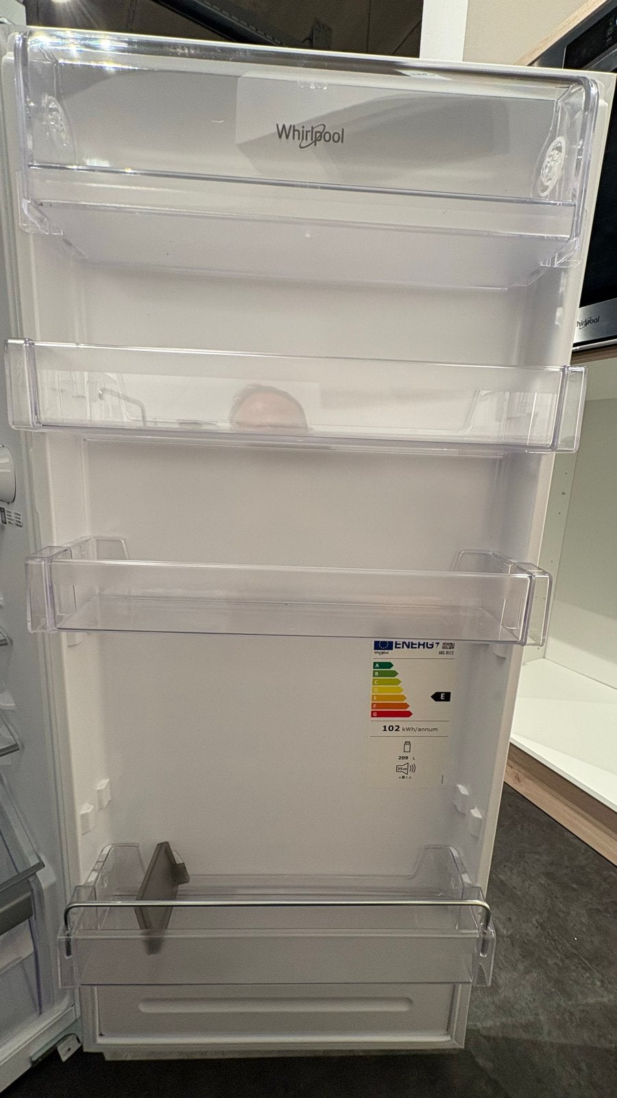 Whirlpool ARG8512 Inbouw Koelkast - Zonder Vriesvak, 150 tot 200 liter, Zonder vriesvak, 120 tot 140 cm, Nieuw