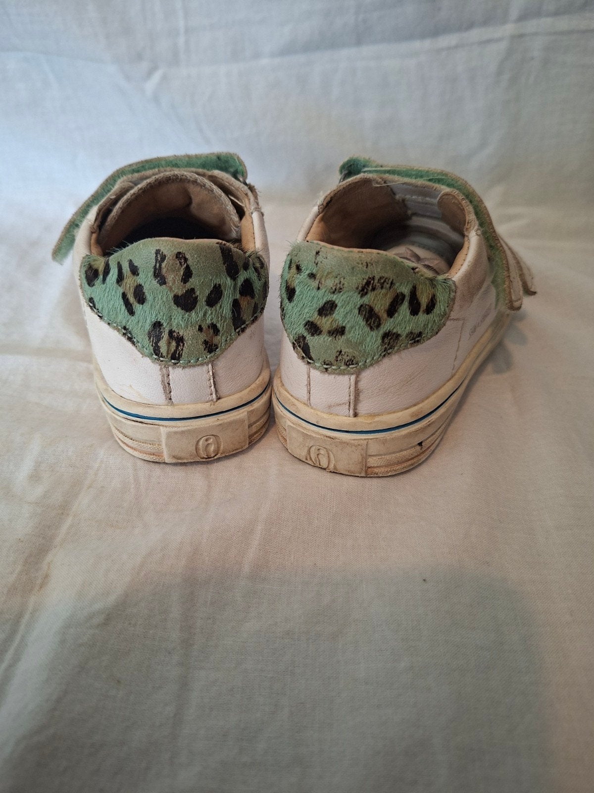Foto 3 van Shoesme sneakers wit met luipaardprint en klittenband