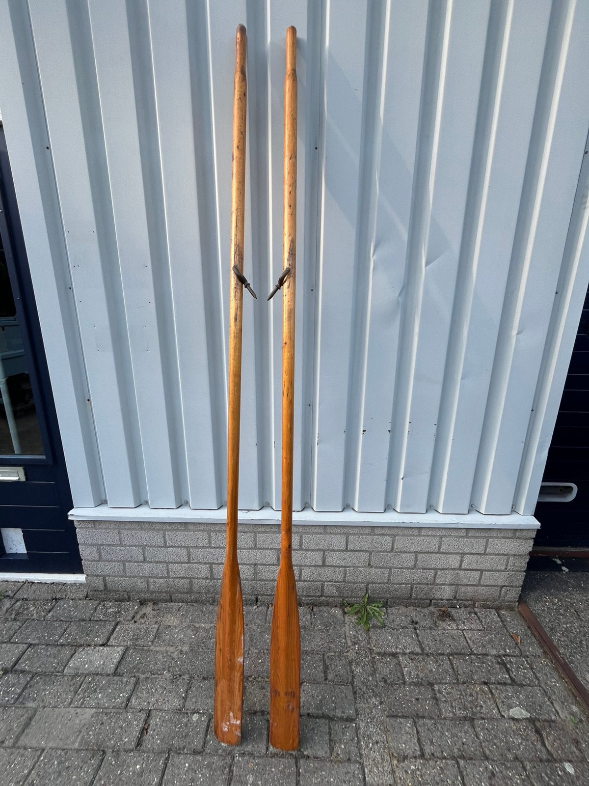 Setje houten Roeispanen zo goed als nieuw!, Watersport en Boten, Peddels, Ophalen, Zo goed als nieuw