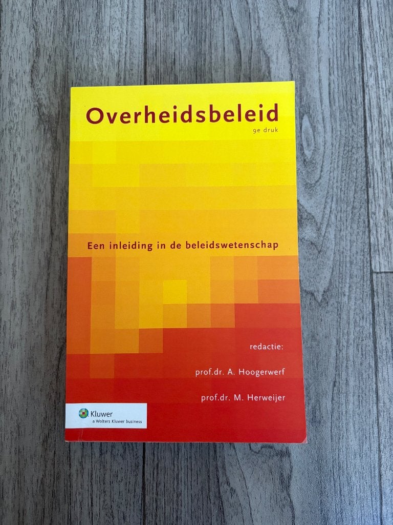 Overheidsbeleid, Ophalen of Verzenden, Beta, Zo goed als nieuw, HBO