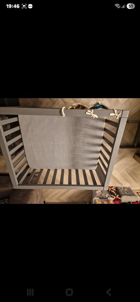 Kwf box grijs 80x100 met lade., Kinderen en Baby's, Boxen, Ophalen, Boxkleed