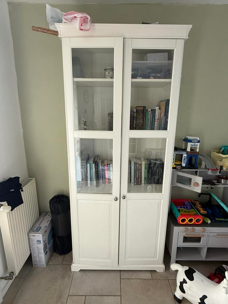 Hoge servieskast, Huis en Inrichting, Kasten | Vitrinekasten, Ophalen, Gebruikt, 200 cm of meer, 50 tot 100 cm