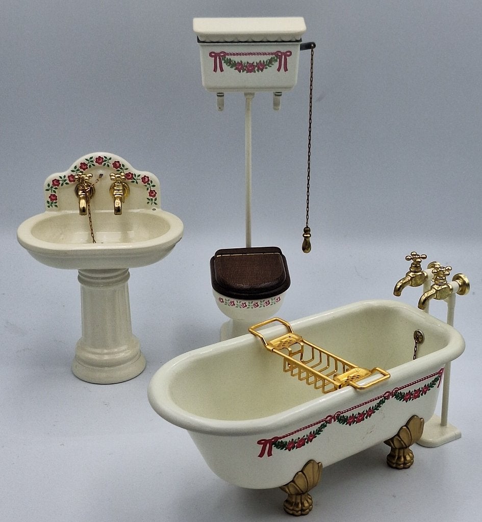 Complete badkamer set Bodo Hennig voor het poppenhuis, Ophalen of Verzenden, Zo goed als nieuw, Poppenhuis