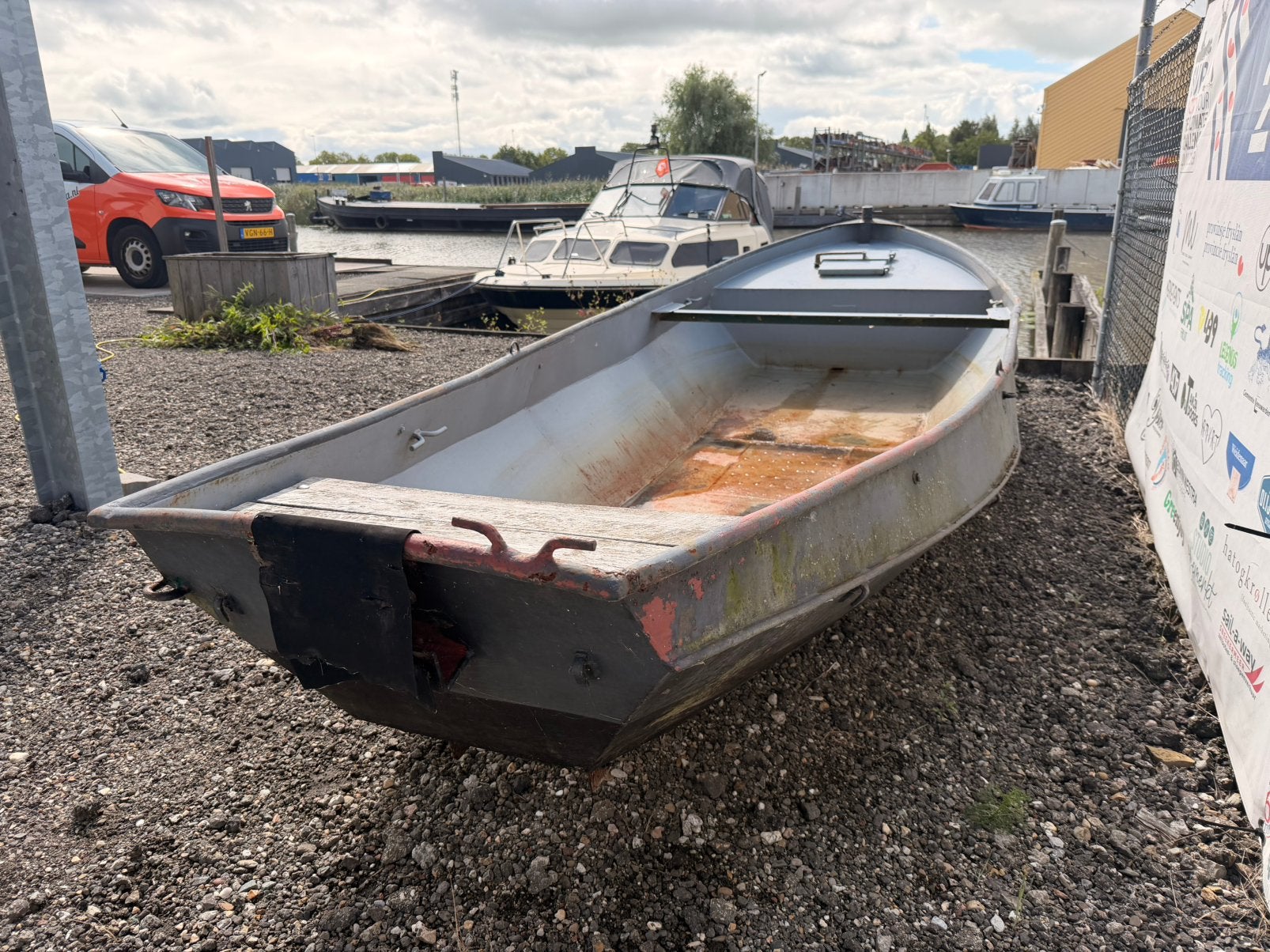 Stalen vlet/sloep, Watersport en Boten, Ophalen, Gebruikt, Staal, Vlet