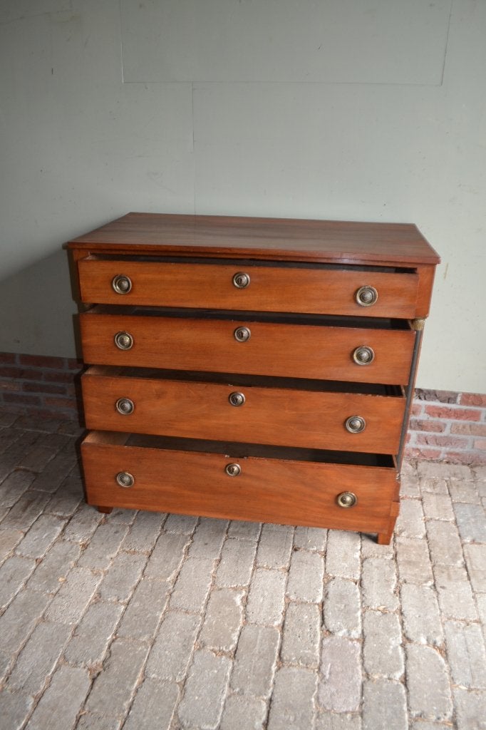 Prachtige antieke mahonie houten Empire ladekast, dressoir., Verzenden