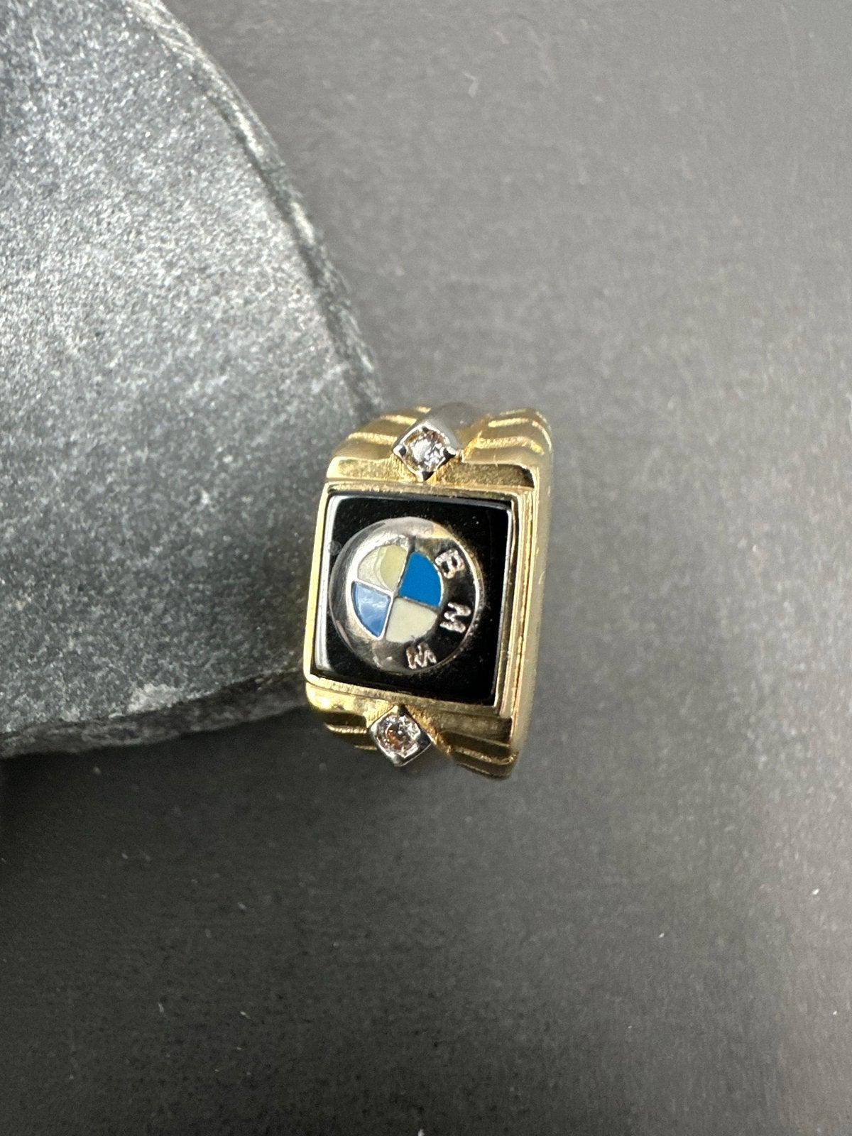 14k Gouden BMW Ring met Diamanten, Heer, Nieuw, Ophalen of Verzenden, Kleiner dan 17