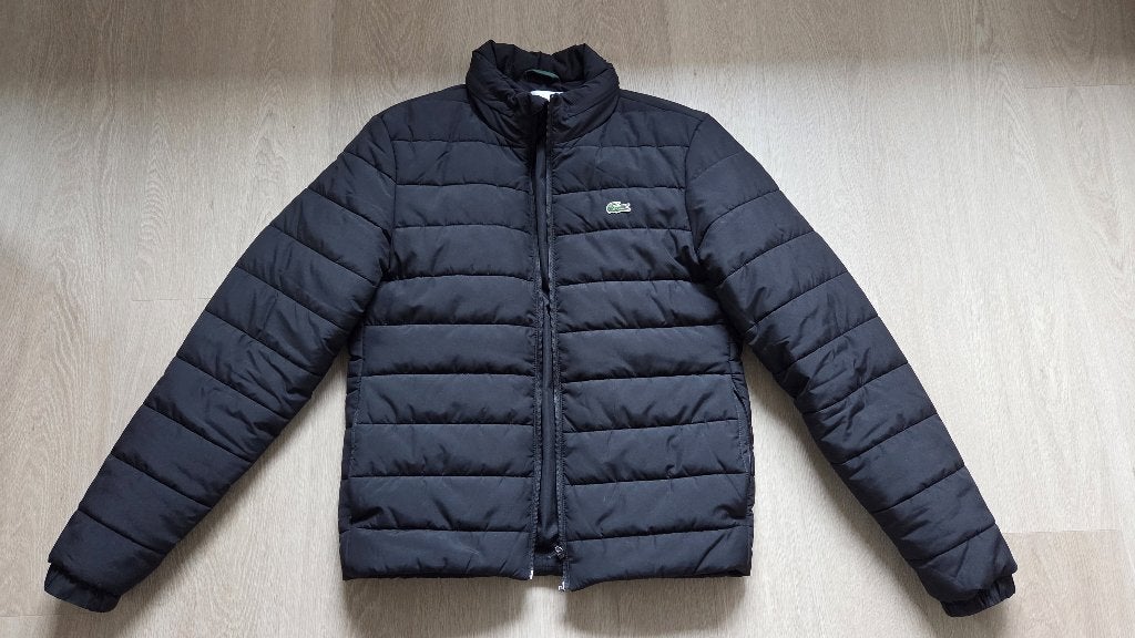 Lacoste Zwarte Heren Jas | Maat 44 - XS | Als nieuw, Kleding | Heren, Ophalen of Verzenden, Zo goed als nieuw, Maat 46 (S) of kleiner