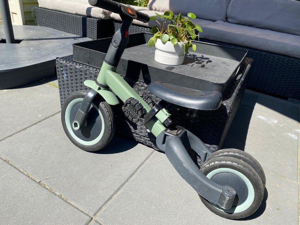 Topmark 4-in-1 Fiets - Loopfiets, Driewieler, Trapfiets, Ophalen, Zo goed als nieuw, Minder dan 16 inch