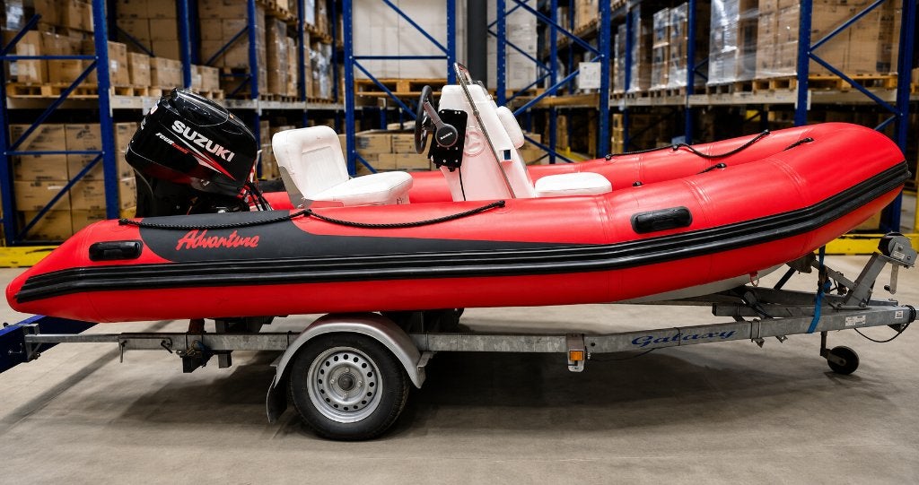 Adventure Vesta V-450 RIB met Suzuki DF40 EFI en trailer, Watersport en Boten, Rubberboten, Gebruikt, 5 m, 20 cm, 2 m