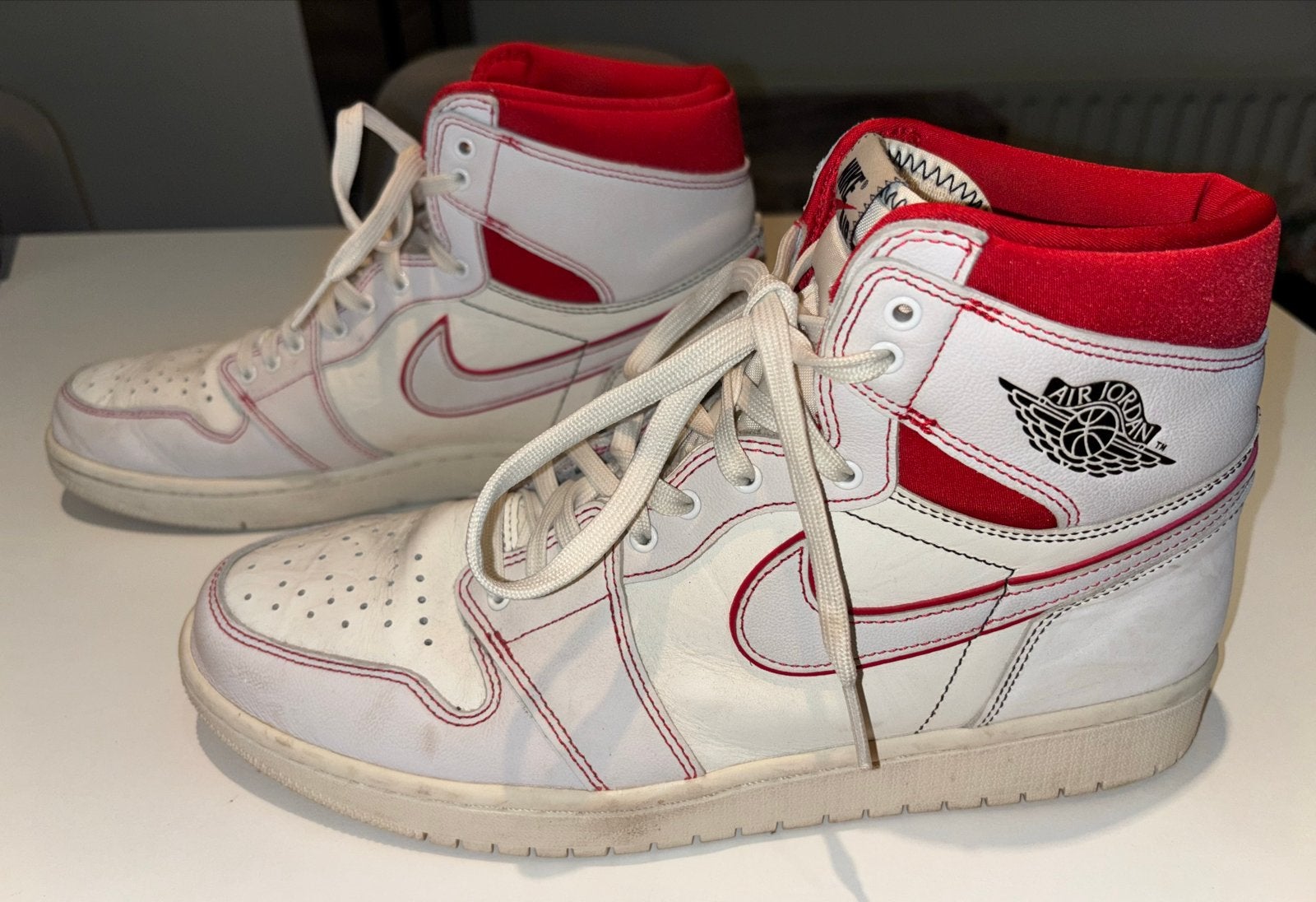 Nike Air Jordan 1 Retro High OG "Phantom"  sneakers mt 46, Ophalen, Wit, Sneakers of Gympen, Zo goed als nieuw